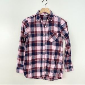 OLD NAVY flannel tunic button down